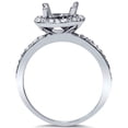 thumbnail image 2 of Pompeii 1/5ct Vintage Halo Diamond Engagement Ring Semi Mount 14K White Gold (G/H,SI2-I1), 2 of 3