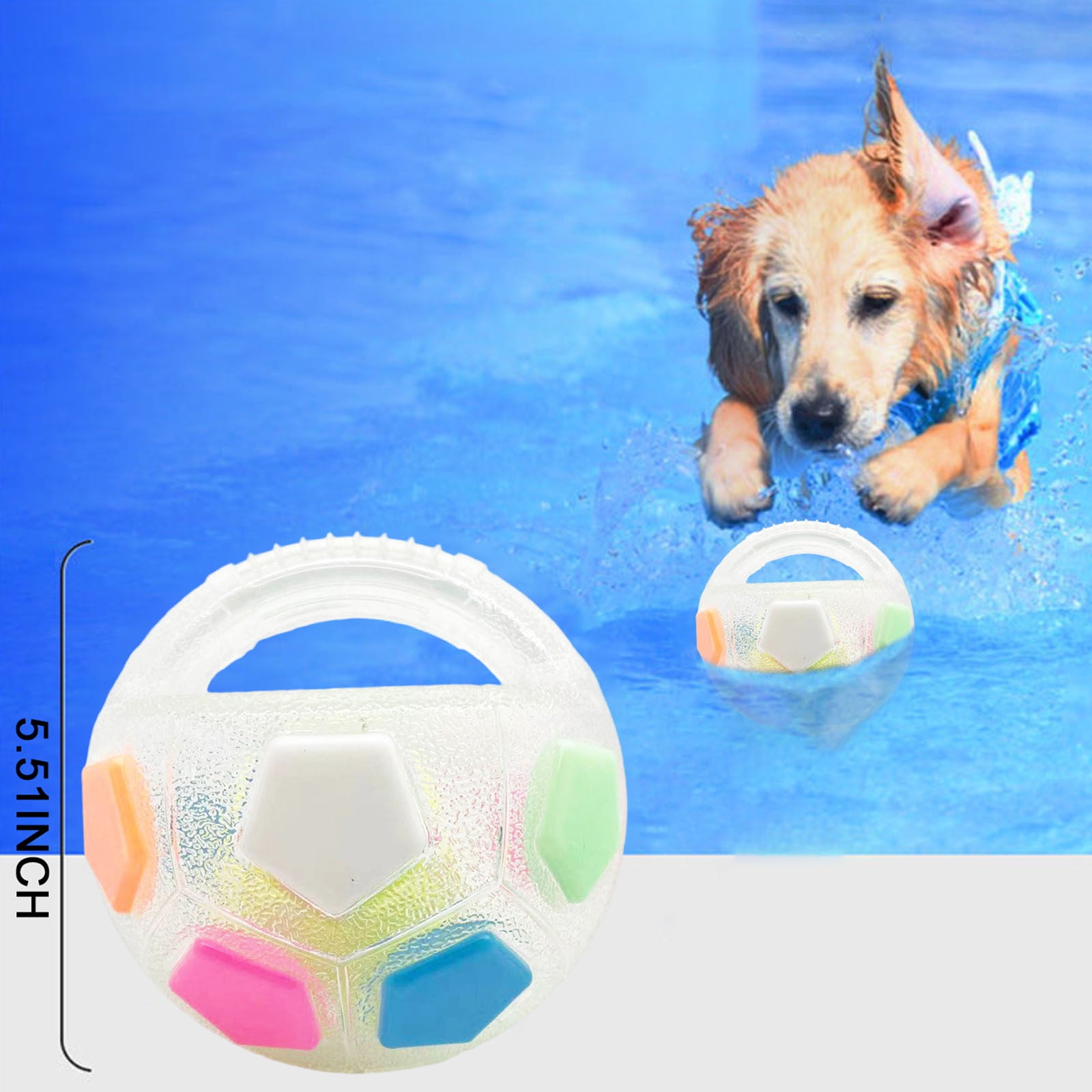 JilgTeok 3 Packs Dog Calming Ball Squeaky Interactive Rubber Toy for Anxiety Relief Chew Resistant Training Outdoor Water Play Floating Fetch Game for Large Breed Dogs