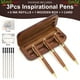 thumbnail image 3 of Juego de bolígrafos de madera Renawe, caja de regalo inspiradora grabada, 3 of 7