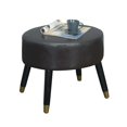 thumbnail image 2 of Allora Tabouret Pouf en Similicuir Mi-Siècle en Chocolat, 2 of 3