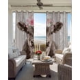 thumbnail image 3 of Brown Cow Black Out Curtains 54 Inch Long, Short Curtains for Small Window, Vintage Animals Spring Floral Wooden Room Darkening Farmhouse Window Curtains for Kitchen Bedroom 42"x54" 2 Panels, 3 of 8