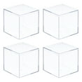 thumbnail image 1 of Uxcell 4Pcs Caja de Almacenamiento de Plástico Acrílico Transparente Cuadrada con Tapa para Artículos Pequeños 2x2x2, 1 of 5
