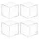 thumbnail image 1 of Uxcell 4Pcs Caja de Almacenamiento de Plástico Acrílico Transparente Cuadrada con Tapa para Artículos Pequeños 2x2x2, 1 of 5