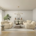 thumbnail image 5 of Summit 49" Faux Sheepskin Overstuffed Arm Chair Cream Beige, 5 of 10