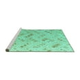 thumbnail image 2 of Ahgly Company Machine Washable Indoor Rectangle Abstract Turquoise Blue Modern Area Rugs, 5' x 7', 2 of 4