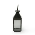thumbnail image 5 of Preston 16" Modern Outdoor Stainless Steel Lantern, Black, 5 of 7