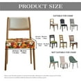 thumbnail image 6 of SEANATIVE Thanksgiving Chair Covers for Dining Chairs Set of 4 Pumpkins Dining Chair Seat Covers Dining Chair Slipcovers Autumn Rear-Covered Reusable Dining Chair Upholstered Cover, 6 of 7