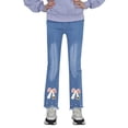 thumbnail image 2 of Cute Jeans for School Girls Girls Jeans Baggy Pants Wide Leg/Flare/Skinny Teen Ripped Denim Tween Clothes Outfits Preppy Casual Kids 6-14Y, 2 of 4