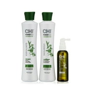 CHI Power Plus Hair Renewing System Set - Shampoo,Conditioner 12oz & Treatment