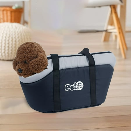 Feledorashia Fabric Pet Carrier Bag (15x10in) - Lightweight 0.44lb Cat/Dog Travel Tote with Removable Cushion  Non-Slip Base & Shoulder Straps for Pets Under 5kg