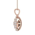thumbnail image 2 of 0.55 Carat Diamond Circle Pendant Necklace in 14K Rose Gold (Silver Chain Included), 2 of 3