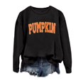 thumbnail image 6 of CAIVO Women Crew Neck Casual Letter Pumpkin Print Loose Sweatshirt Fashion Halloween Autumn Winter Tops For Daily Wear Long Sleeve Pullover Breathable Stretch Fall Streetwear, 6 of 6
