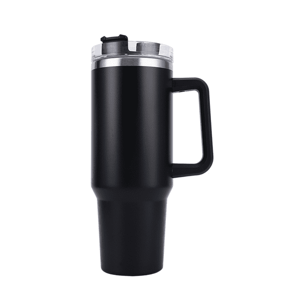 WVacFre 40 Oz Stainless Steel Cup，Dual Function of Thermal Insulation and Ice Storage,Car Specific Water Cup with Handle and Straw Lid Reusable Stainless Steel Water Bottle Travel Mug Cup