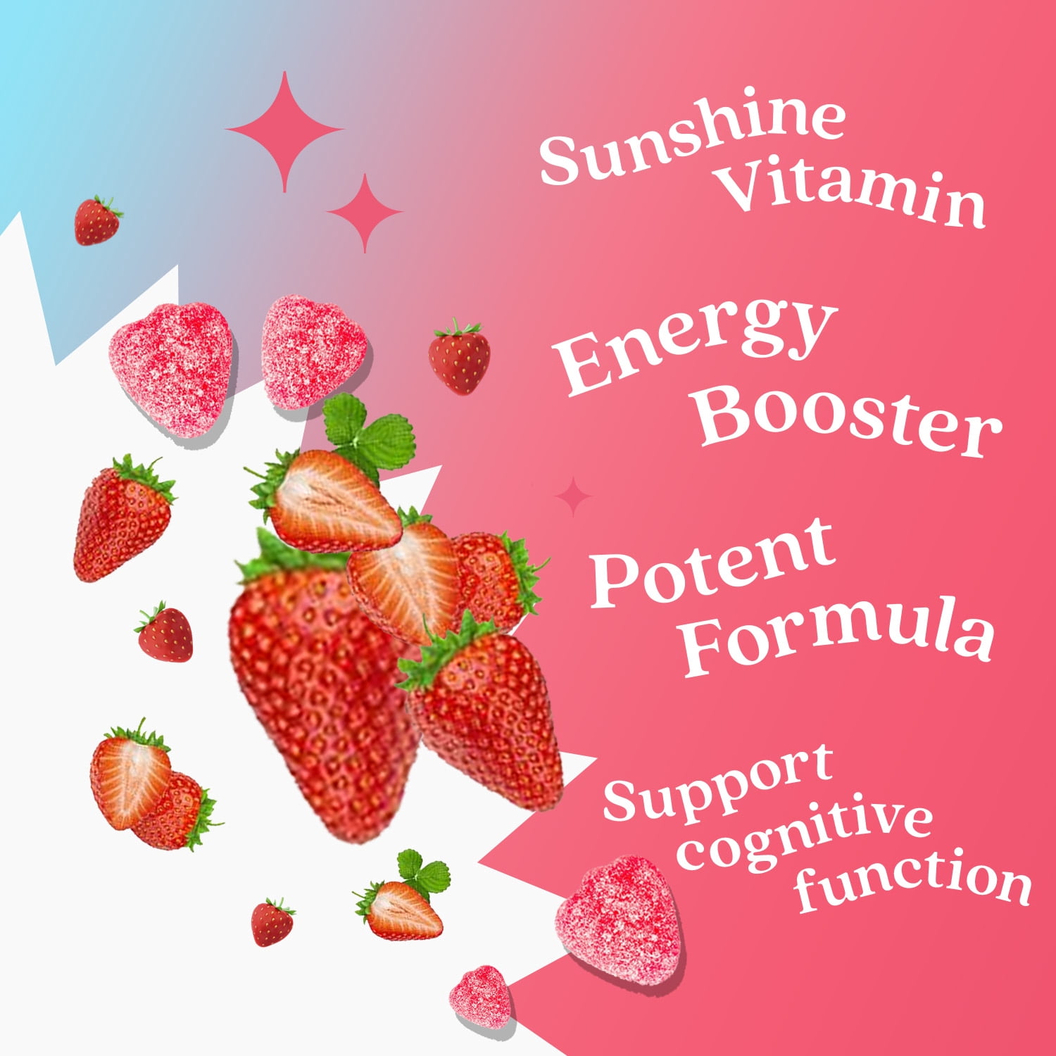 BeLive Vitamin D3 Gummies with B12 Vitamins  for Immune Support, Energy & Bone Health  Vegan Friendly, Gluten Free, Strawberry Flavor (60 Count)