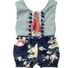 Summer Sleeveless Romper Girl Boy Kid Baby Jumpsuit Floral Clothes Outfits