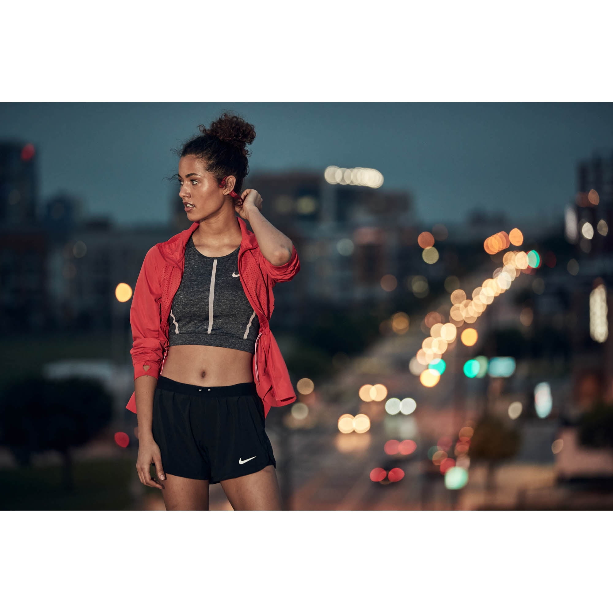 Shokz - OpenRun, Bone Conduction Sports Headphones, Red