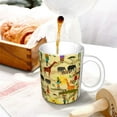 thumbnail image 3 of Yiaed Ethnic African Print Ceramics Coffee,Large Handle Design,Extra Large Tea and Coffee Cup for Office and Home Mugs, 3 of 6