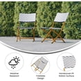 thumbnail image 5 of ZXNYH Rouen Set of Two Folding French Bistro Chairs in PE Rattan with Metal Frames for Indoor and Outdoor Use, Set of 1, Black/White, 5 of 8