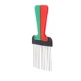 thumbnail image 1 of Peine de selección de pelo rizado, selección de peluquería portátil, selección de pelo, selección de pelo de metal, uso conveniente, 1 of 8