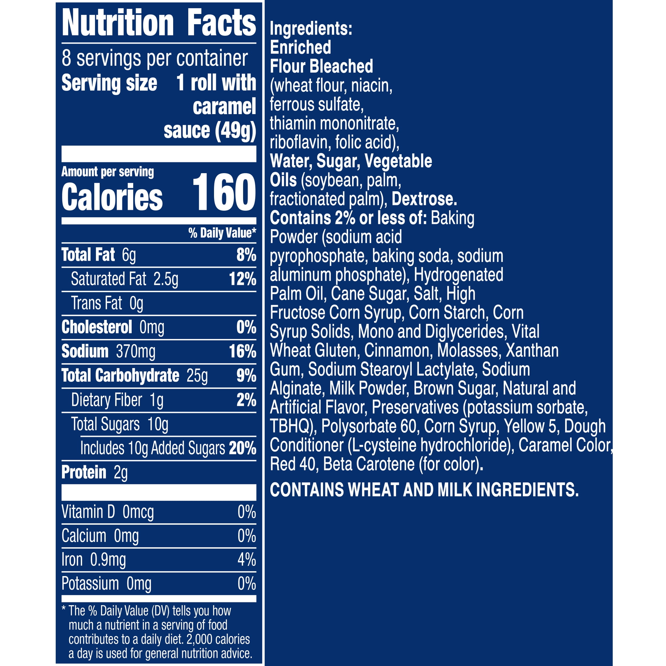 Pillsbury Flaky Caramel Rolls, Refrigerated Canned Pastry Dough, 8 Count, 13.9 oz