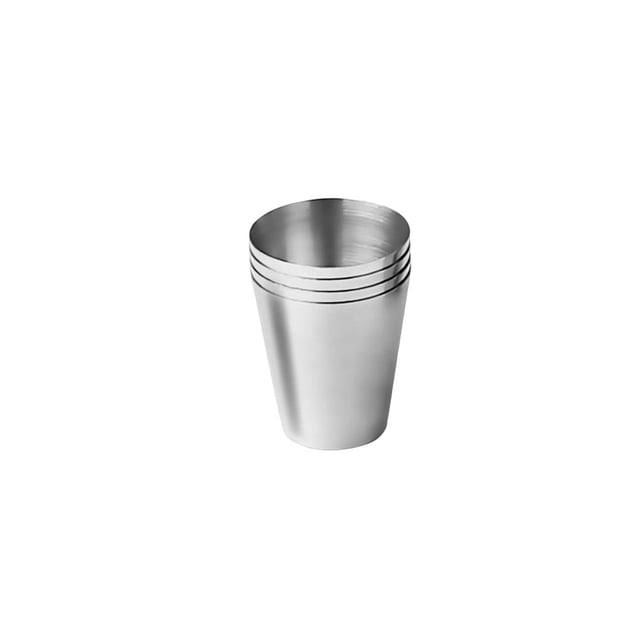 Ounissouiy 4 unids/set de tazas de agua de viaje para acampar, tazas de bebida para Picnic, bebida, vino, jugo, taza de acero inoxidable, vasos de oficina Mostrada Ounissouiy HA067623-01