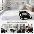 thumbnail image 4 of Unique Bargains Boho Ultra Soft Absorbent Shaggy Non Slip Bath Mat Black 24" x 16", 4 of 5