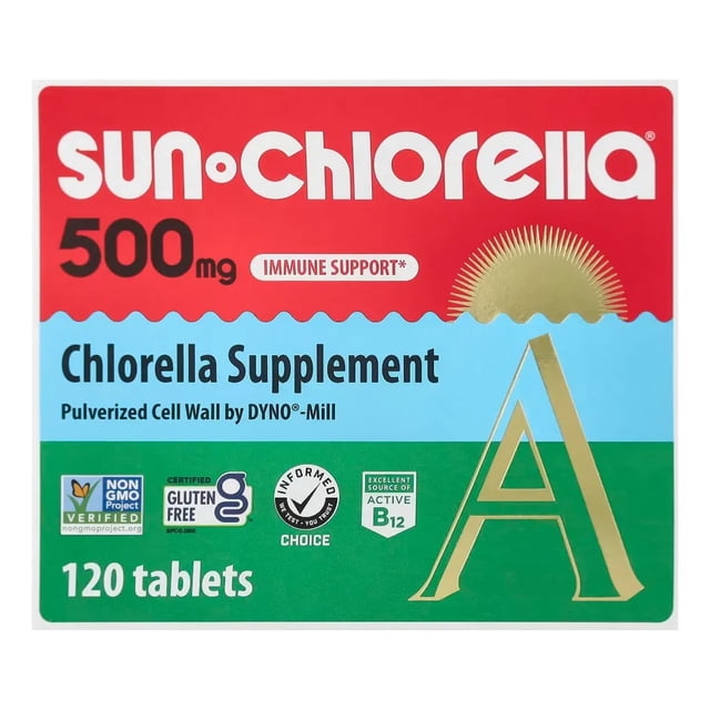 Sun Chlorella | 500 mg Suplemento Alimenticio 120 Tabletas