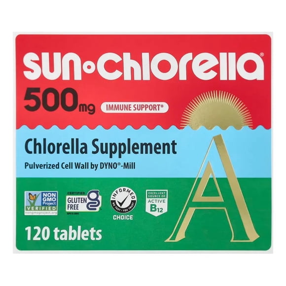 Sun Chlorella | 500 mg Suplemento Alimenticio 120 Tabletas