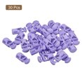 thumbnail image 3 of Unique Bargains 30Pack 5.5x3mm Cord Lock Plastic Single Hole Spring Toggle Stoppers, Dark Purple, 3 of 5