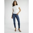 thumbnail image 4 of Sofia Jeans Women's and Women's Plus Ruched Side Tee with Short Sleeves, XS-4X, 4 of 5
