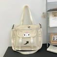 thumbnail image 1 of Sanrio hello kitty Shoulder messenger Bag kuromi Handbag College storage bag Student Tutorial Bag High School Cross Body Bag, 1 of 7