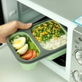 thumbnail image 2 of Qwtwty Lunch Box Folding Fresh-keeping Box Rectangular Compartment Lunch Box Portable Sealed Lunch Box Insulated Lunch Box Microwave Oven Lunch Box 1200ml, 2 of 6