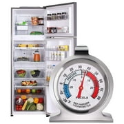 PECULA 2 Pack Refrigerator Thermometer,30~30°C/-20~80°F, Classic Fridge Analog Thermometer Large Dial with Red Indicator Thermometer for Freezer Refrigerator Cooler