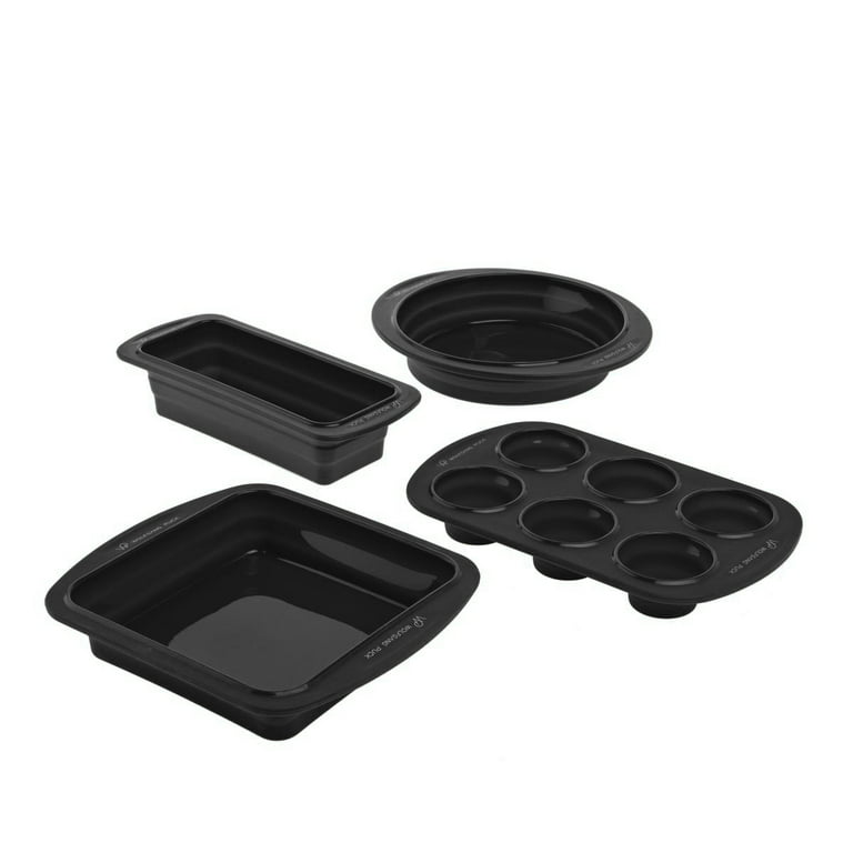 Wolfgang Puck 4-piece Silicone Collapsible Bakeware Set-Used