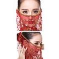 thumbnail image 5 of Belly Chiffon Halloween with Sequins Head Scarf Play Beautiful Red, 5 of 5