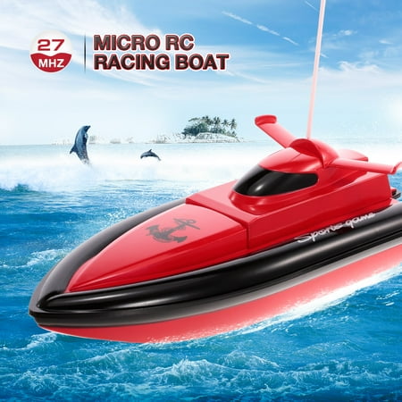 HEYUAN 800 Portable Micro RC Racing Boat Remote Control Speedboat Boy ...