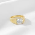 thumbnail image 2 of 2 Carat Emerald Cut Moissanite Ring for Women D Color VVS1 Gold Engagement Ring Moissanite Solitaire Rings 925 Sterling Silver Wedding Rings Size 5-9, 2 of 7