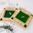 thumbnail image 6 of 1-4 Players Shut The Box Dice Game,Classic 4 Sided Wooden Board Game with 10 Dice and Instructions for Kids Adults, Tabletop Version,8.6 inch, 6 of 11