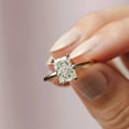 thumbnail image 6 of JEWELRYTREASURE 2ct Vintage Moissanite Promise Ring 14K Yellow Gold Plated Prong Set Ring Alternative Fine Women Jewelry Engagement Ring For Her, 6 of 6
