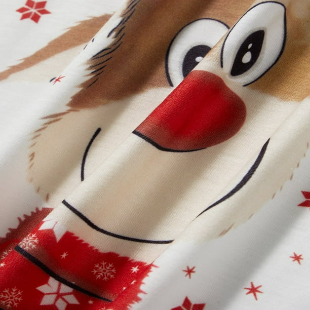 Rngeddg Family Matching Pajama Set Christmas Elk Printed Romper Short  Sleeve Pullover Plaid Pants Parent Child Sleepwear : : Clothing,  Shoes