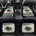 thumbnail image 2 of Renewold Rubber Car Floor Mats Auto Carpet Non-slip Rubber Car Rugs Full Set Universal Fit for Most Vehicles Auto Interior Decor, Set of 4, Southwest American Tribal Horse Vintage, 2 of 7