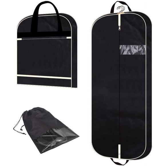 Sac à Vêtements de 54 Pouces avec Poches Très Grandes pour le Voyage, Housse de Complet à Soufflet pour Hommes Femmes, Sacs Suspendus Pliables pour Vêtements Chemises Robes Manteaux