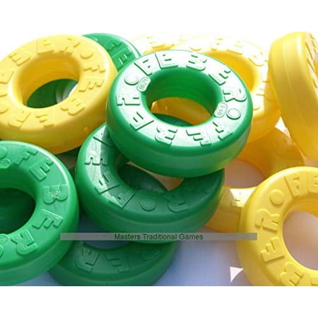 Feber Set Of 42 Spare Disks For Mega 4 In A Line (21 Green, 21 Yellow)