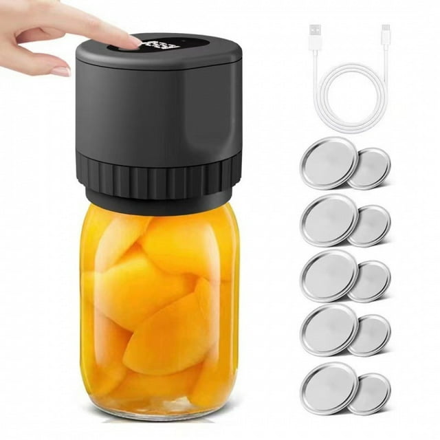 Scelleuse Électrique Automatique pour Boîtes Mason, Scelleuse sous Vide, Scelleuse de Conservation des Aliments, Scelleuse sous Vide pour Bouteilles