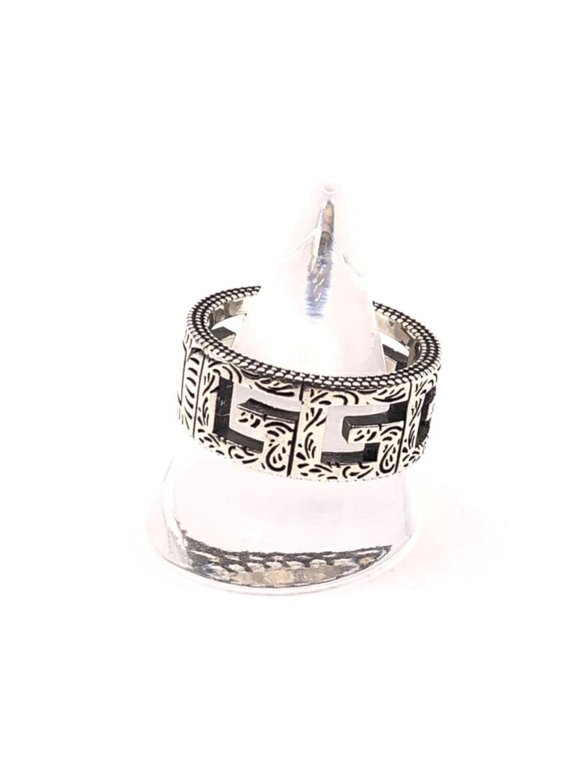 Pre-Owned GUCCI Square G Arabesque Ring, Size 20