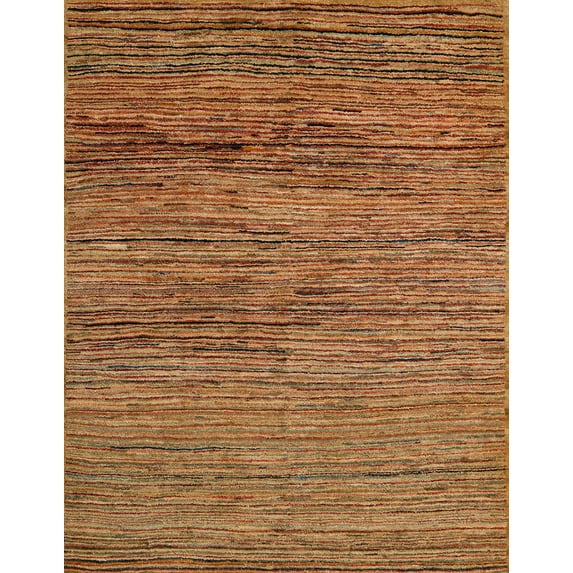 Ahgly Company Indoor Rectangle Abstract Orange Abstract Area Rugs, 5' x 8'