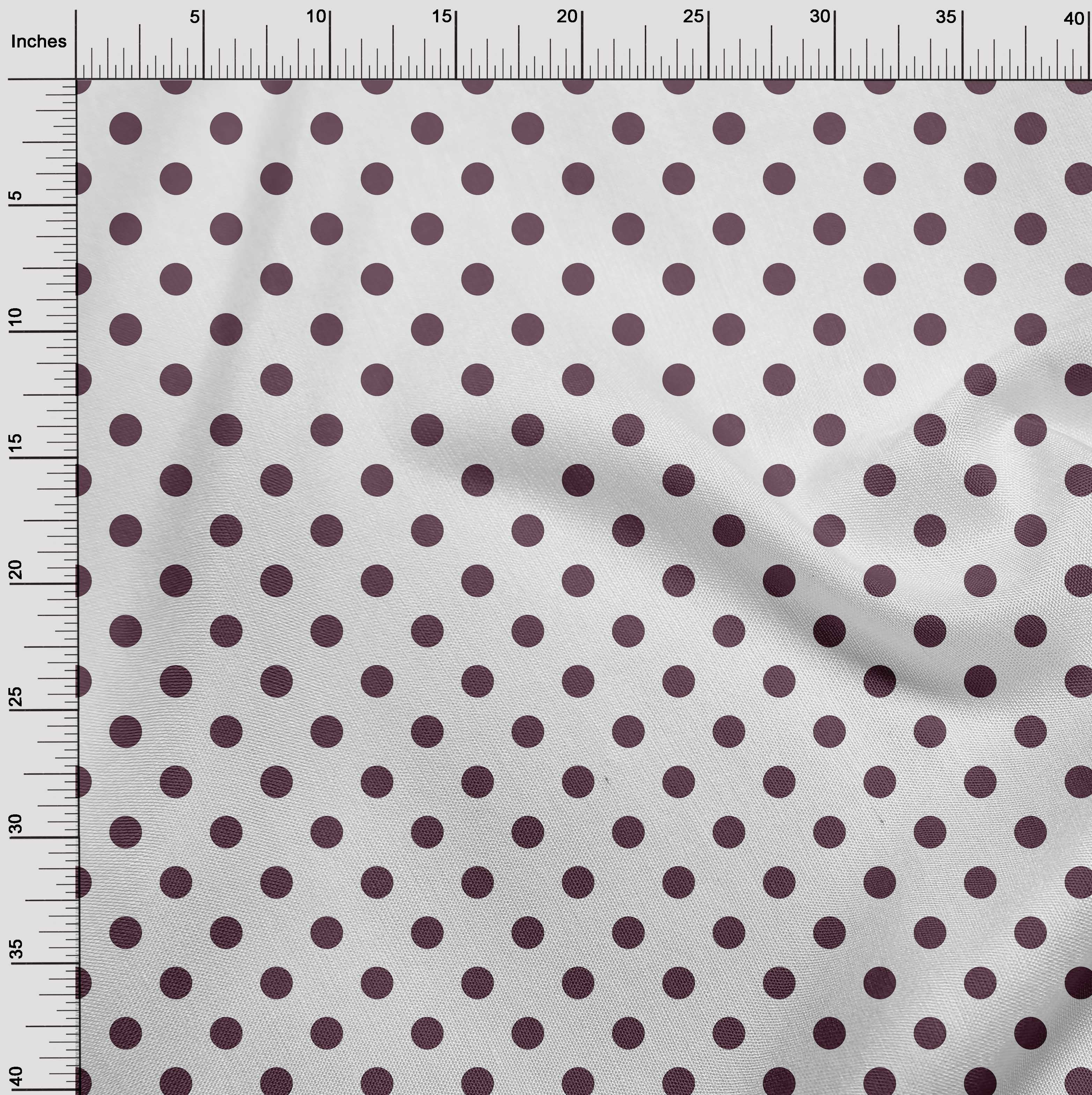 oneOone Cotton Poplin Chocolate Brown Fabric Polka Dots Dots Craft Projects Decor Fabric Printed By The Yard 42 Inch Wide