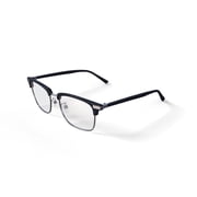 Walmart Mens Kijani Browline Prescription Eyeglasses with Case, Black/Gold