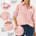 thumbnail image 3 of Jessie Kidden Long Sleeve Casual Shirts for Women Button Down Quick Dry Hiking Fishing Work Shirt UPF 50+ UV Sun Protection Summer Fall Tops, 3 of 8