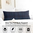 thumbnail image 3 of Striped and Checkered Fusion Body Pillow Cover 20x54 - Soft Full Body Pillowcase with Zipper, Retro Plaid Pillow Slipcover for Bed, Sofa & Office, 3 of 5
